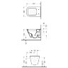 Крышка-сиденье для подвесного унитаза Serel Diagonal с микролифтом